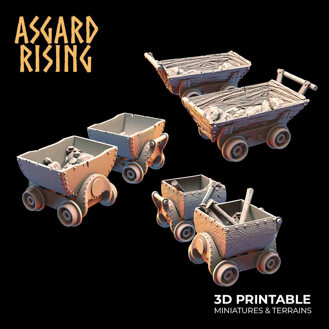 3D Printed Asgard Rising Dwarven Mines Underground Railroad 28mm - 32mm - 3D Printing Boss 