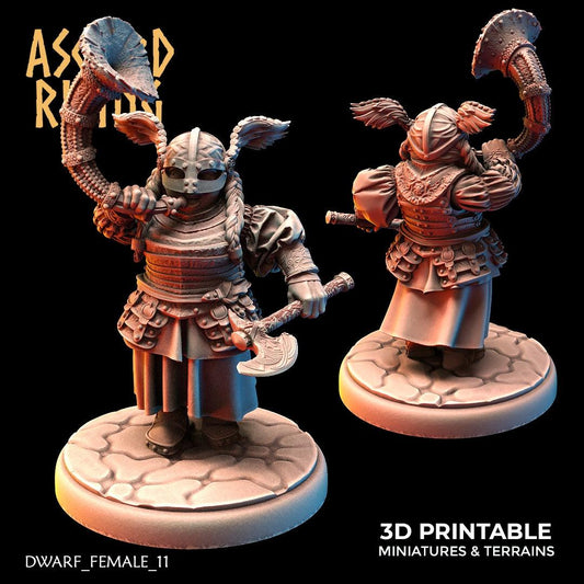3D Printed Asgard Rising Dwarven Shield-Maiden Horn Blower 28mm - 32mm - 3D Printing Boss 