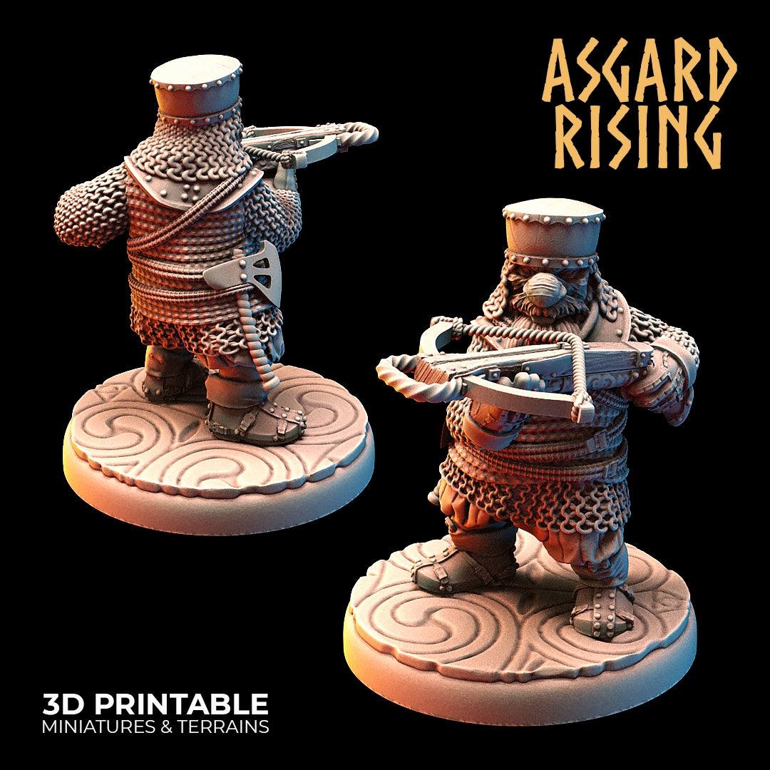 3D Printed Asgard Rising Dwarves Crossbow Chain Mail Set 28mm - 32mm - 3D Printing Boss 