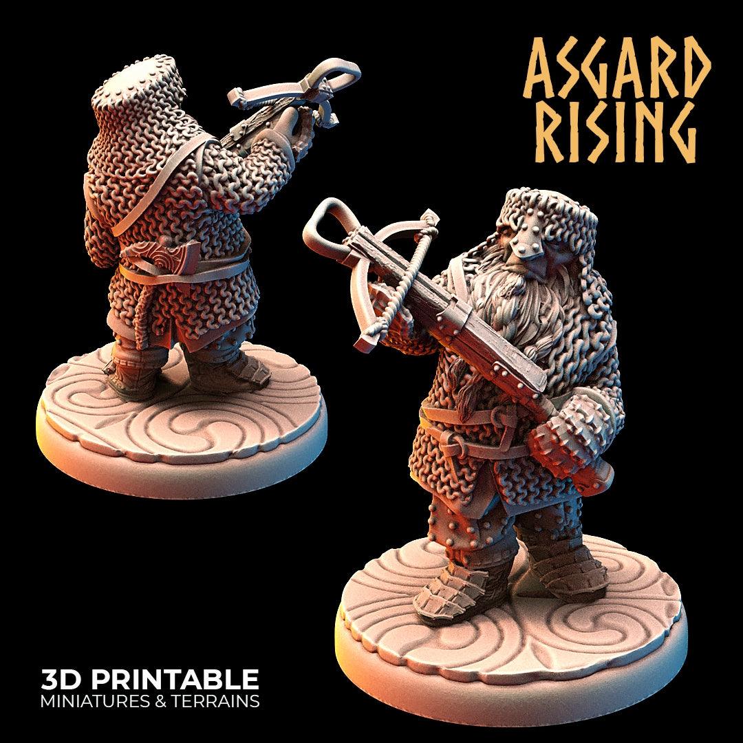 3D Printed Asgard Rising Dwarves Crossbow Chain Mail Set 28mm - 32mm - 3D Printing Boss 