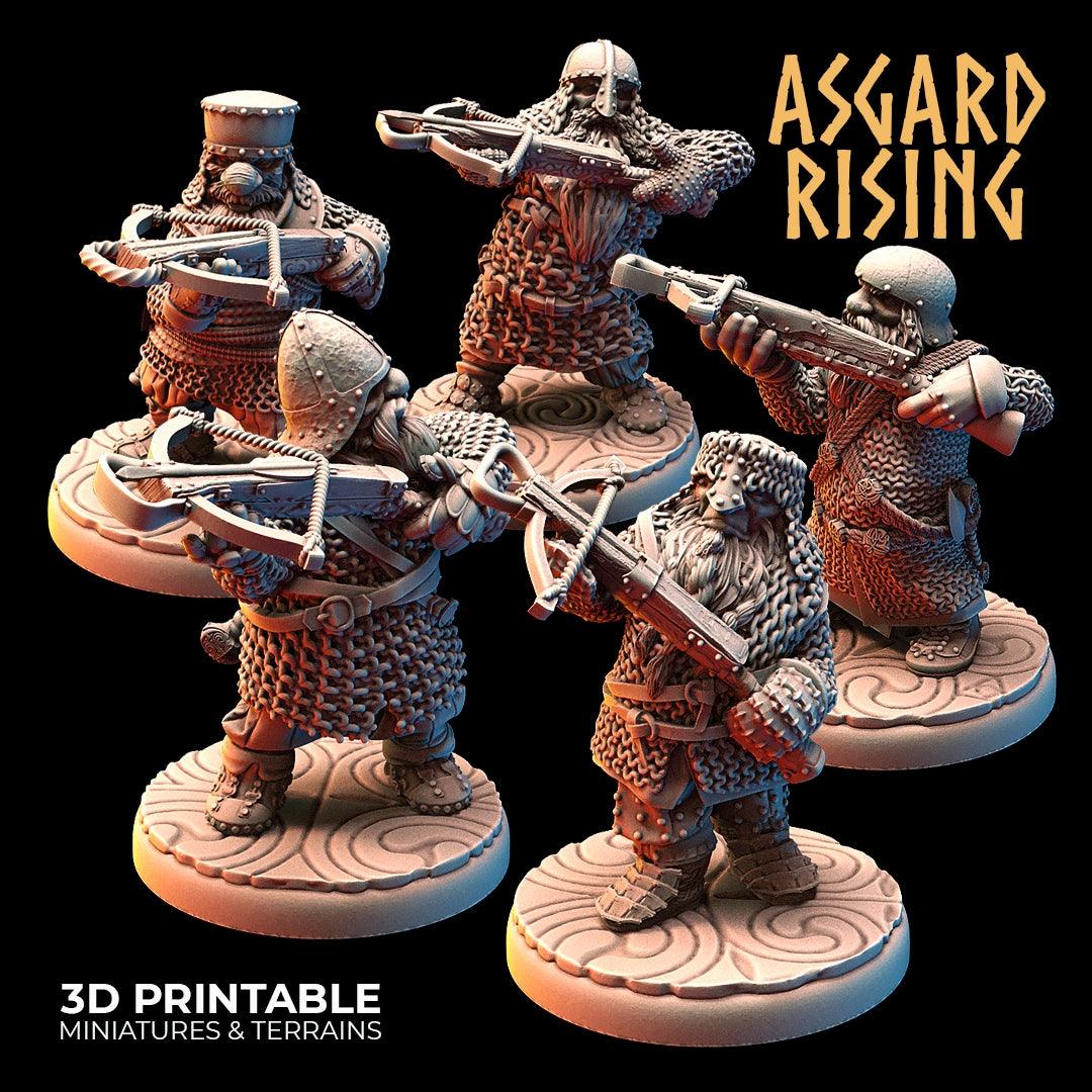 3D Printed Asgard Rising Dwarves Crossbow Chain Mail Set 28mm - 32mm - 3D Printing Boss 