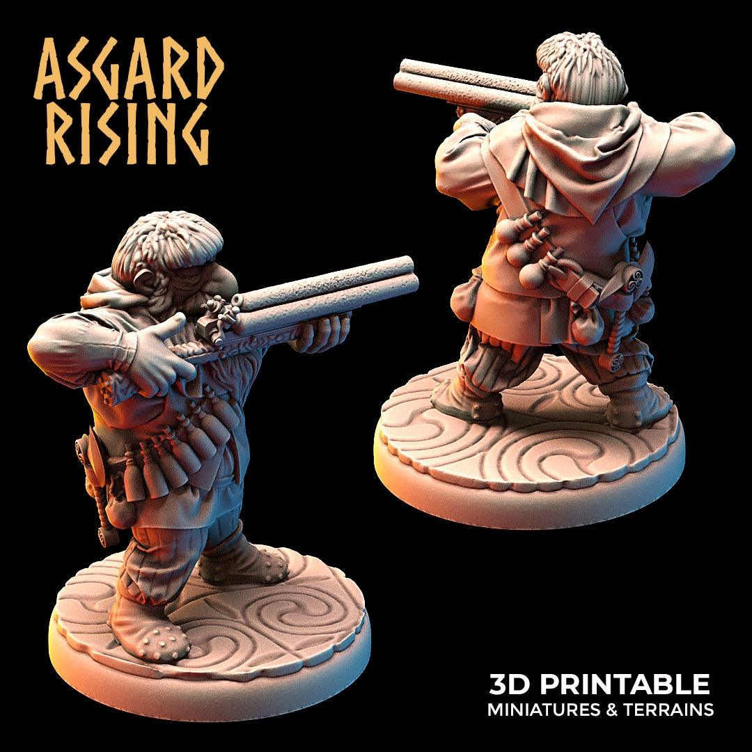 3D Printed Asgard Rising Dwarves Hooded Rangers Ranged Weapons Set 28mm - 32mm - 3D Printing Boss 