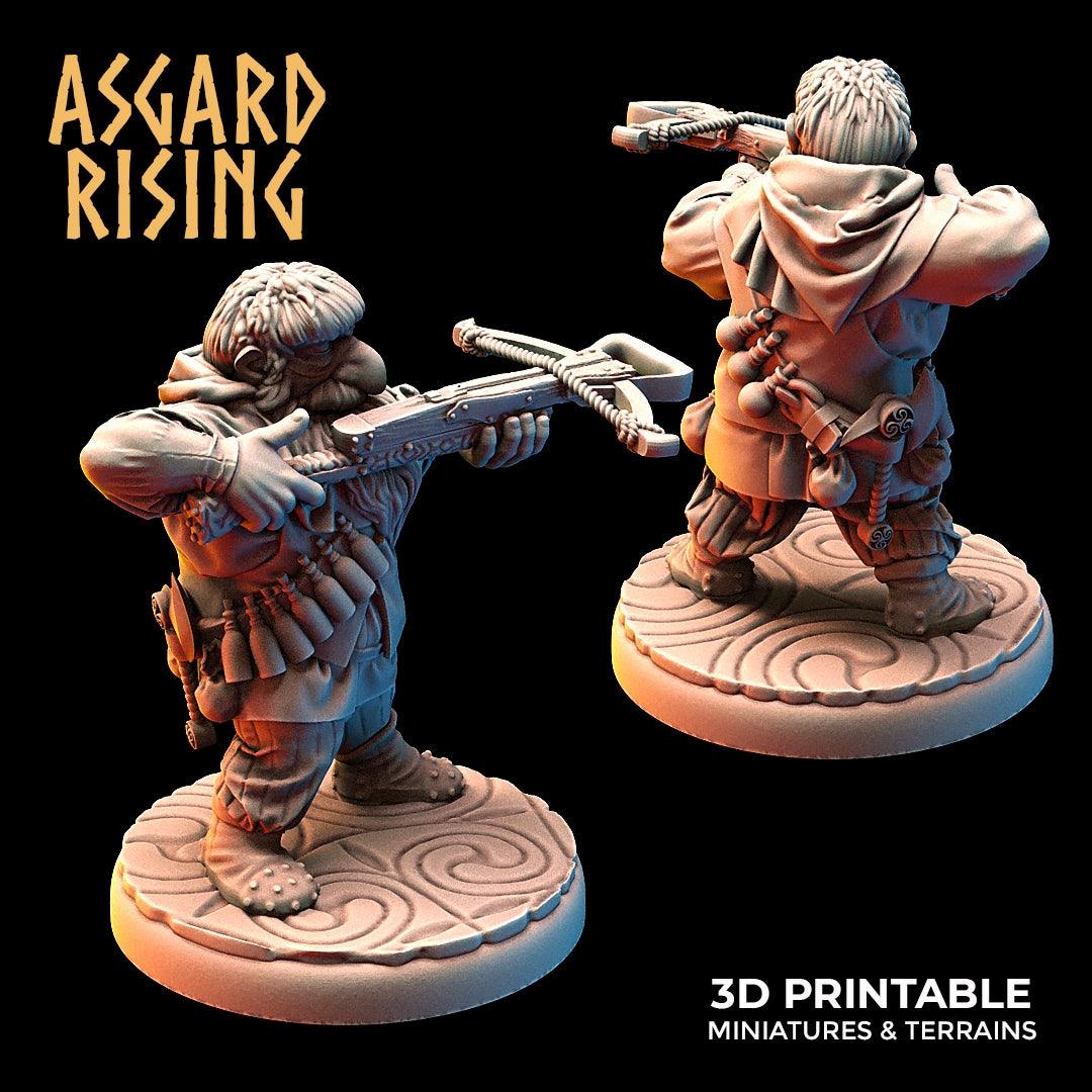 3D Printed Asgard Rising Dwarves Hooded Rangers Ranged Weapons Set 28mm - 32mm - 3D Printing Boss 