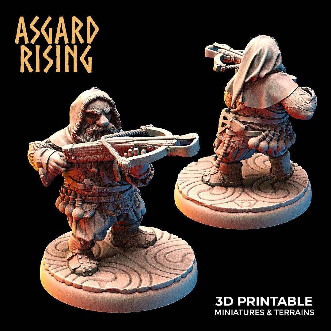 3D Printed Asgard Rising Dwarves Hooded Rangers Ranged Weapons Set 28mm - 32mm - 3D Printing Boss 
