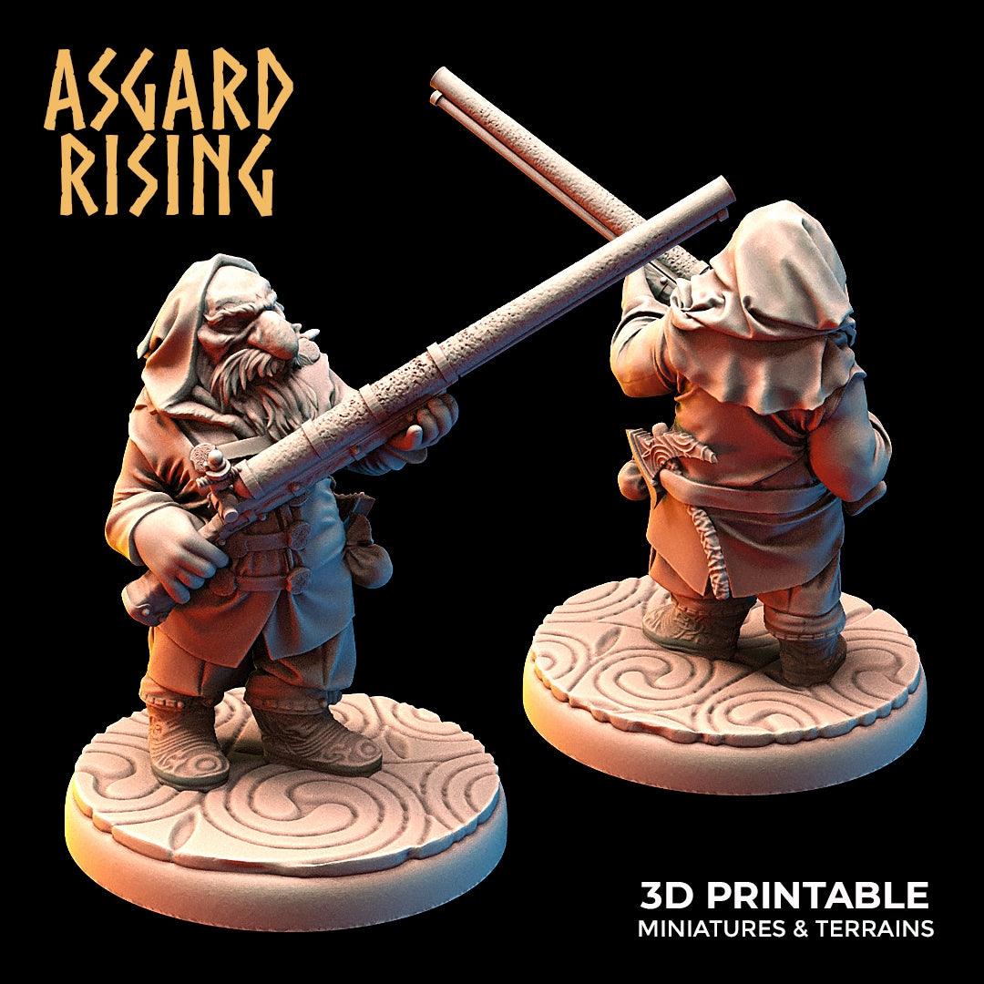 3D Printed Asgard Rising Dwarves Hooded Rangers Ranged Weapons Set 28mm - 32mm - 3D Printing Boss 
