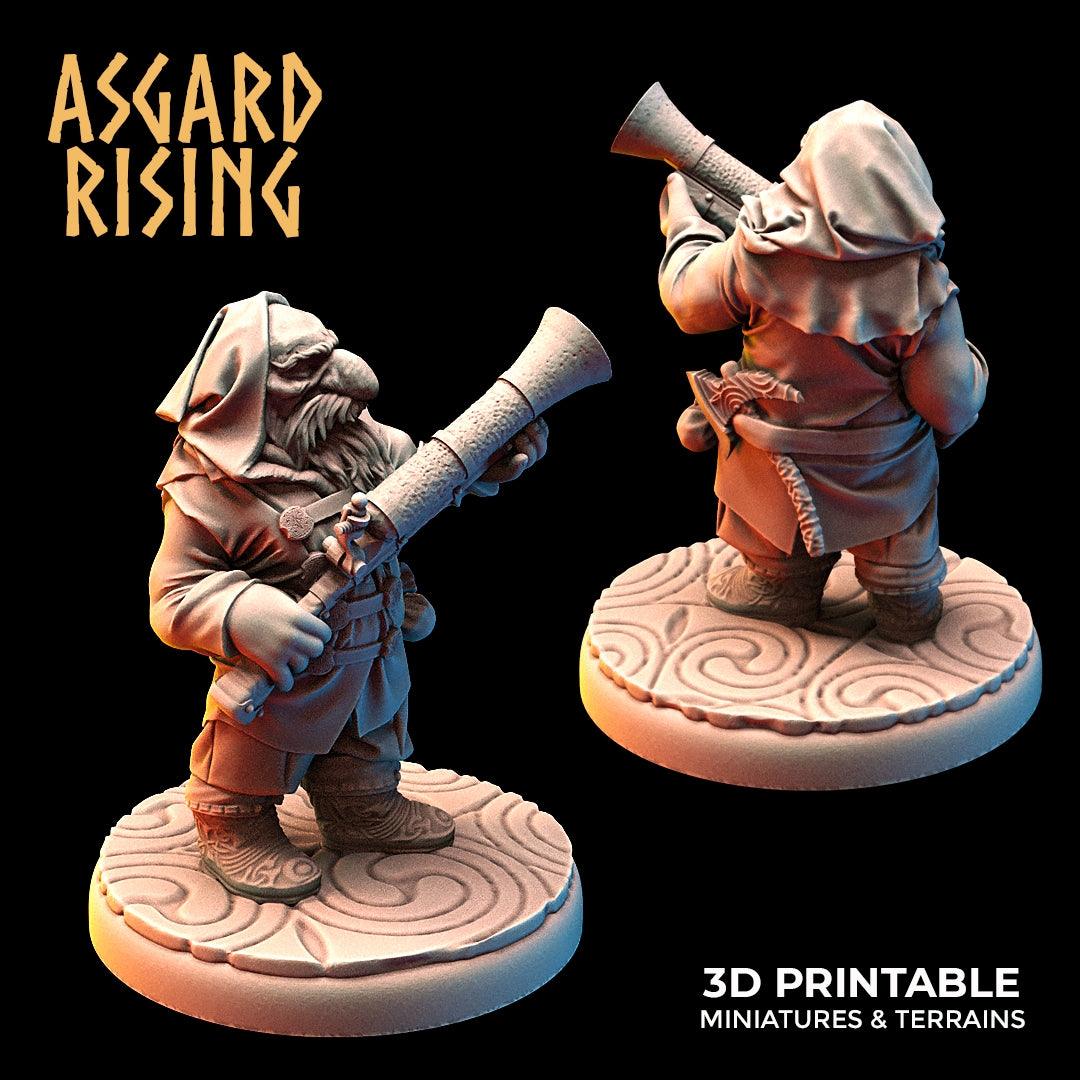 3D Printed Asgard Rising Dwarves Hooded Rangers Ranged Weapons Set 28mm - 32mm - 3D Printing Boss 