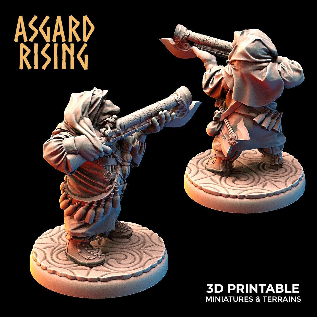 3D Printed Asgard Rising Dwarves Hooded Rangers Ranged Weapons Set 28mm - 32mm - 3D Printing Boss 