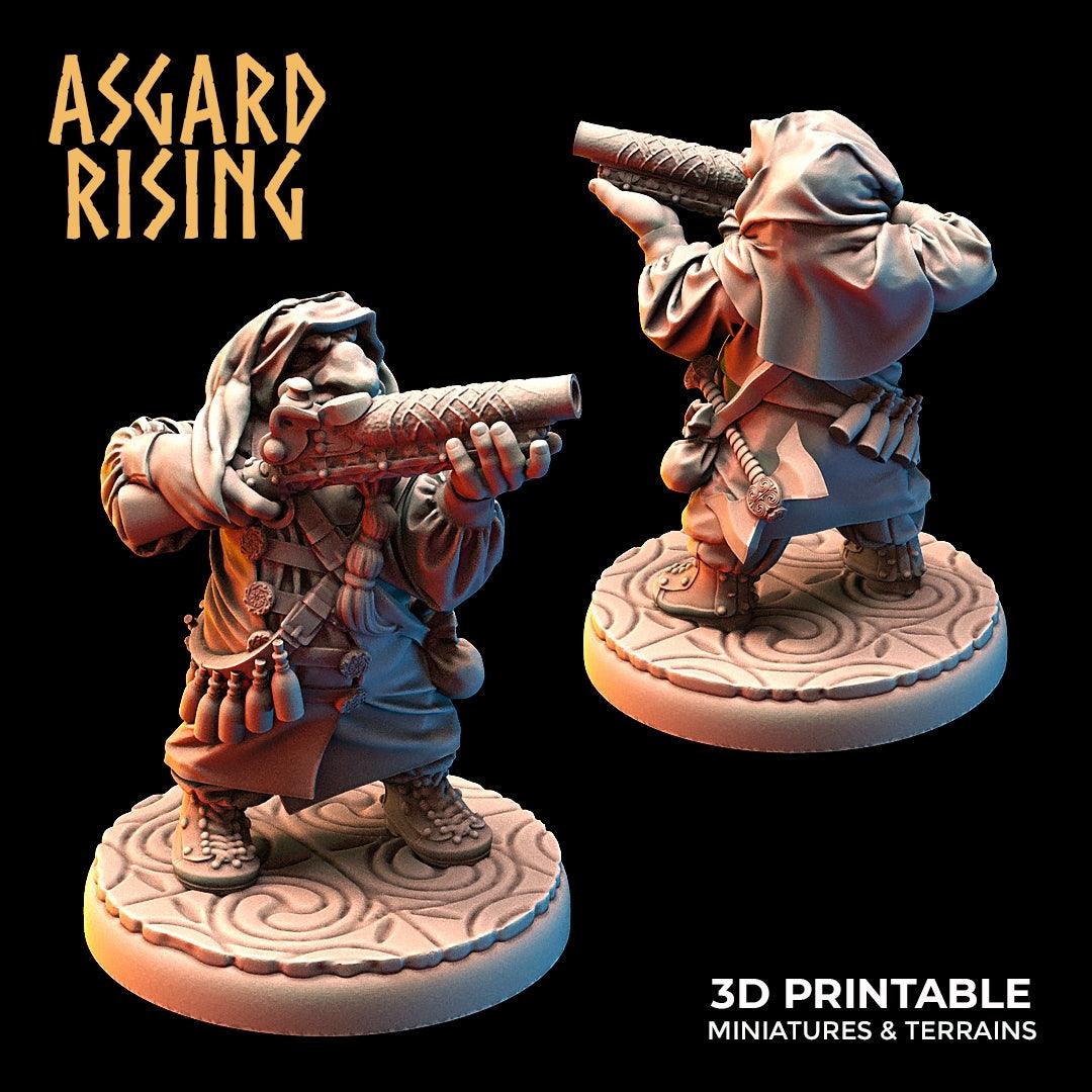 3D Printed Asgard Rising Dwarves Hooded Rangers Ranged Weapons Set 28mm - 32mm - 3D Printing Boss 