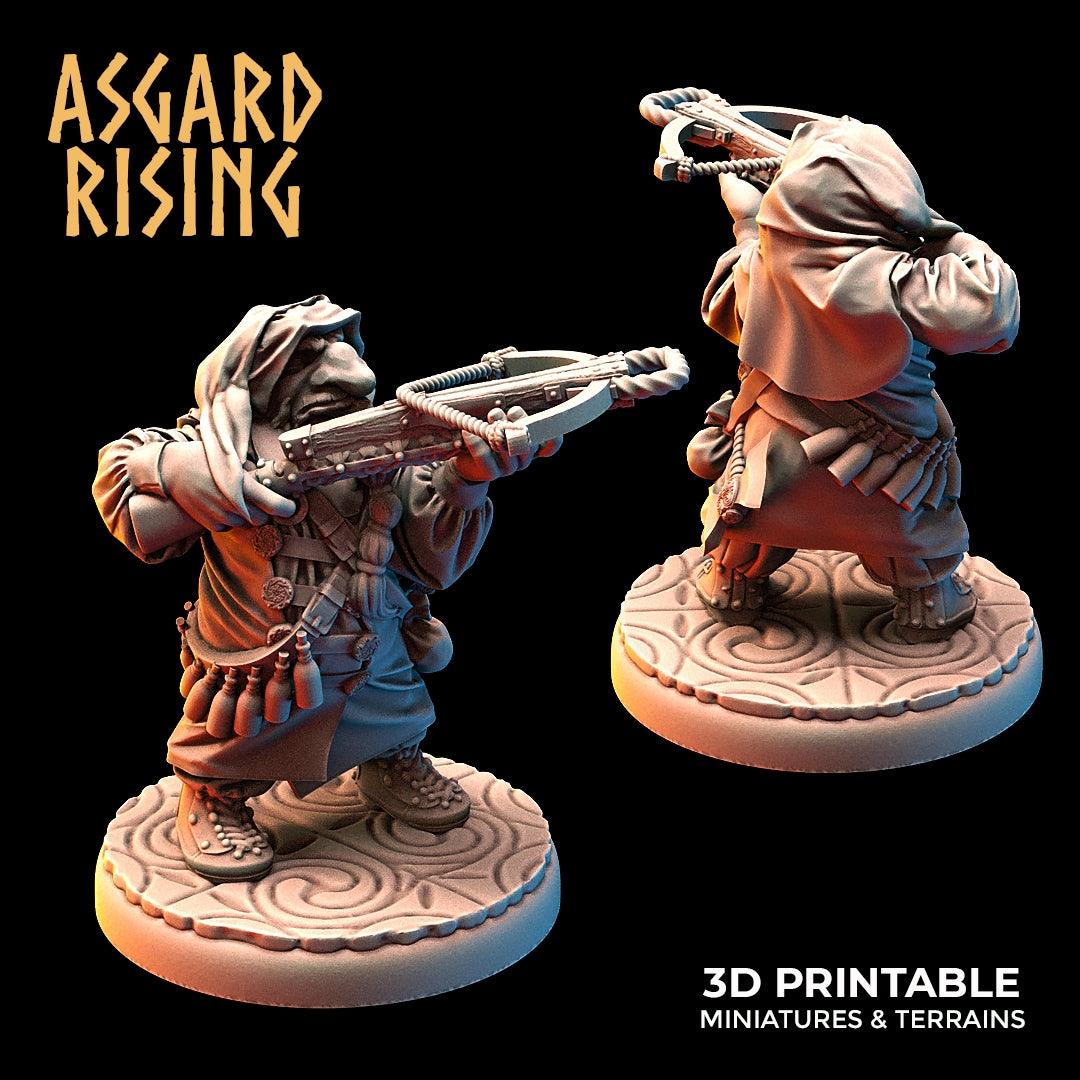 3D Printed Asgard Rising Dwarves Hooded Rangers Ranged Weapons Set 28mm - 32mm - 3D Printing Boss 