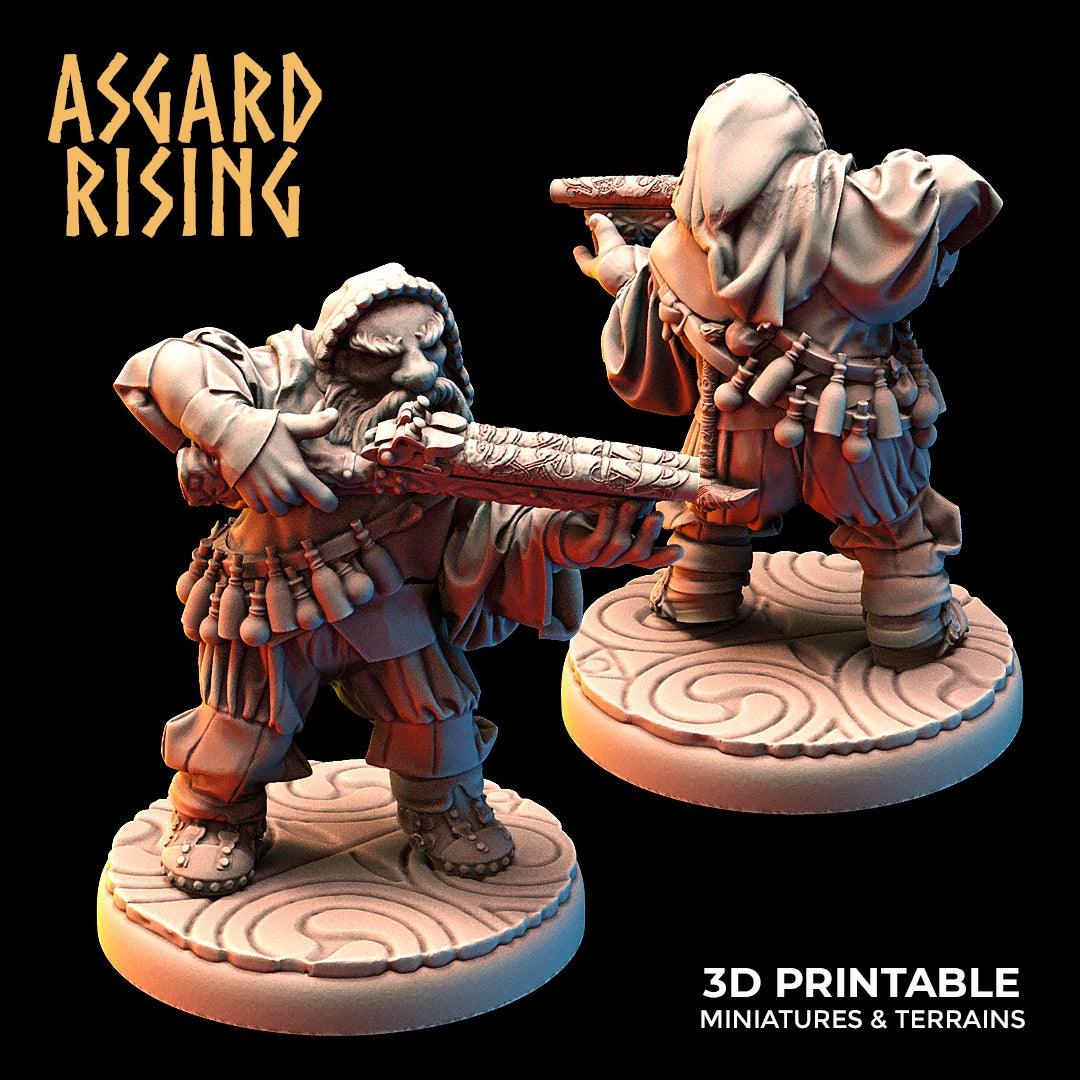 3D Printed Asgard Rising Dwarves Hooded Rangers Ranged Weapons Set 28mm - 32mm - 3D Printing Boss 