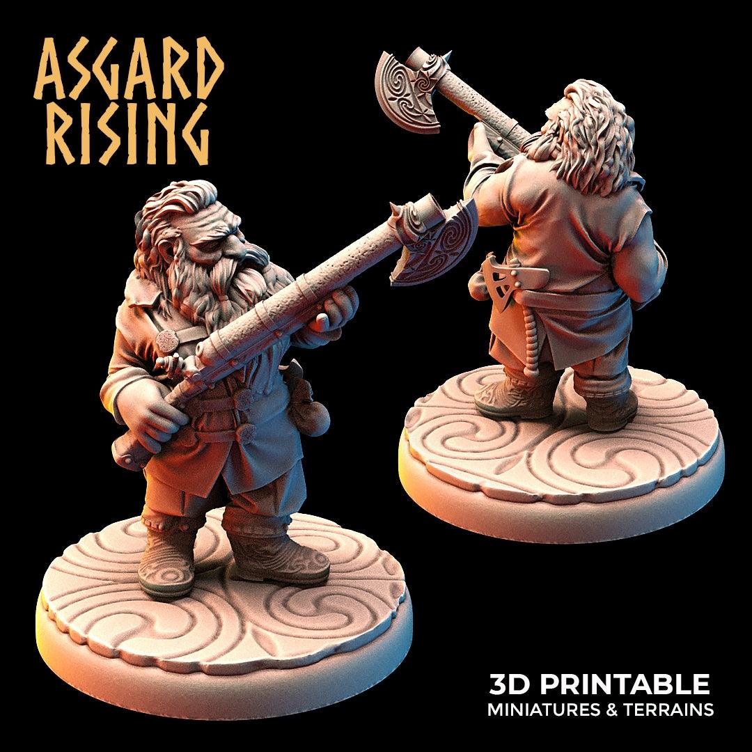 3D Printed Asgard Rising Dwarves Ranged Weapons Set 28mm - 32mm - 3D Printing Boss 