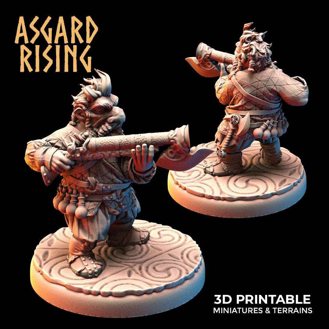 3D Printed Asgard Rising Dwarves Ranged Weapons Set 28mm - 32mm - 3D Printing Boss 