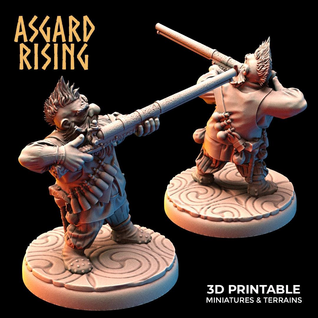 3D Printed Asgard Rising Dwarves Ranged Weapons Set 28mm - 32mm - 3D Printing Boss 