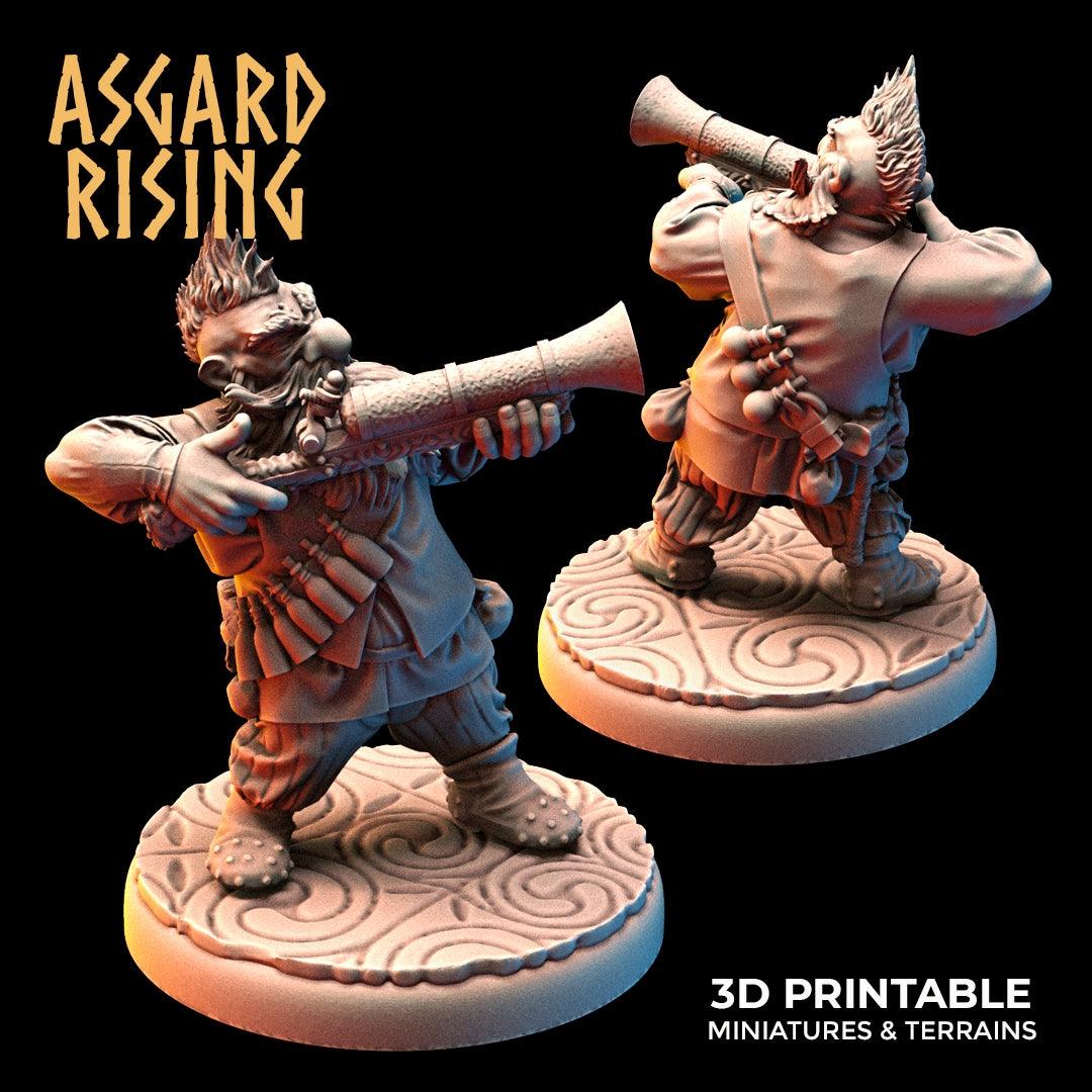 3D Printed Asgard Rising Dwarves Ranged Weapons Set 28mm - 32mm - 3D Printing Boss 
