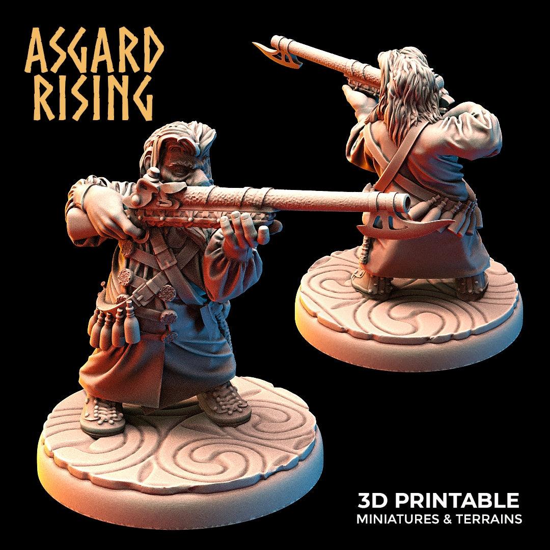 3D Printed Asgard Rising Dwarves Ranged Weapons Set 28mm - 32mm - 3D Printing Boss 