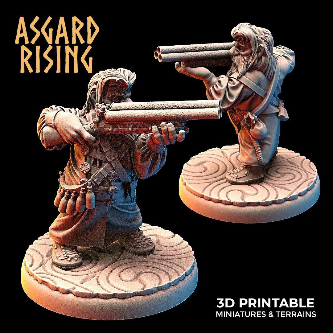 3D Printed Asgard Rising Dwarves Ranged Weapons Set 28mm - 32mm - 3D Printing Boss 