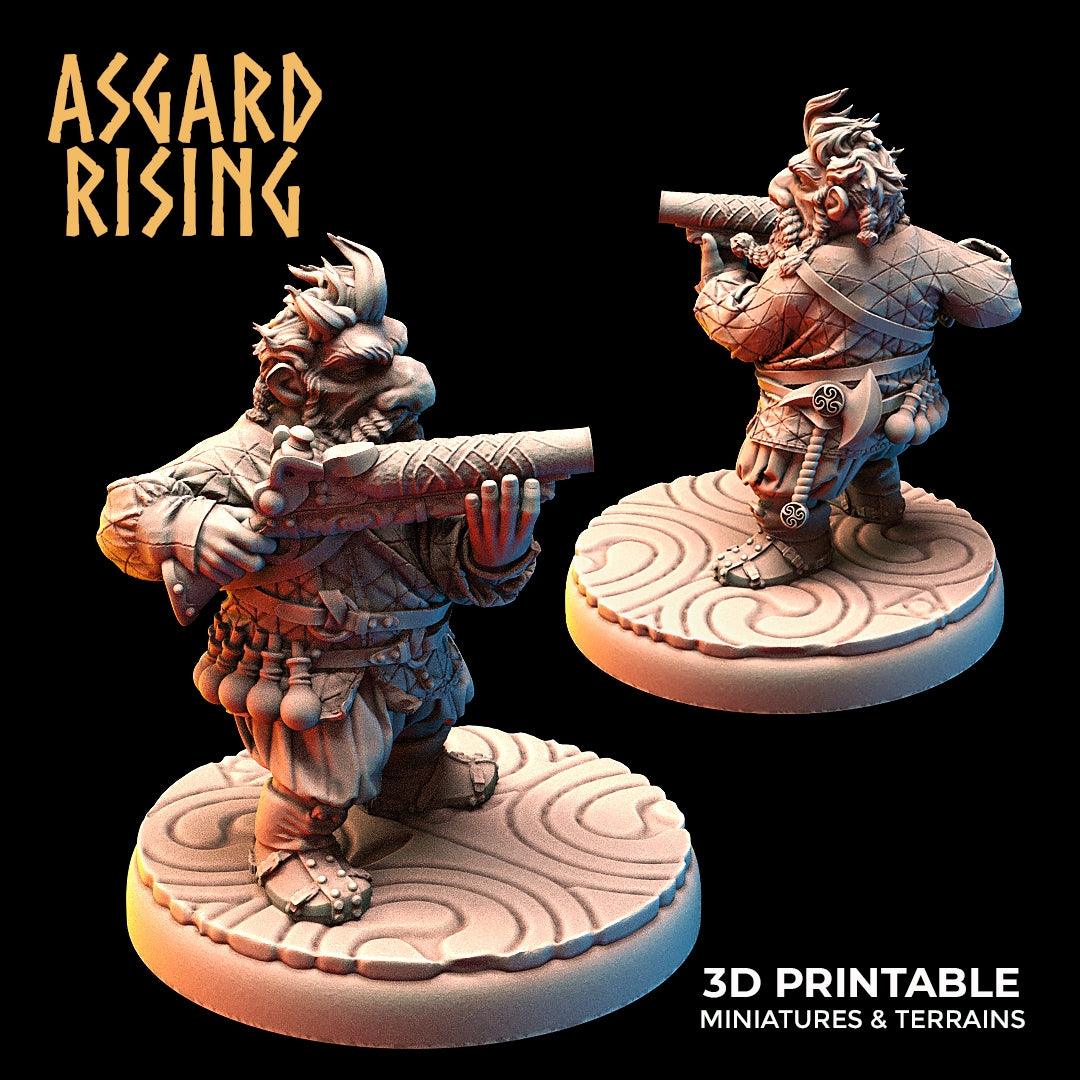 3D Printed Asgard Rising Dwarves Ranged Weapons Set 28mm - 32mm - 3D Printing Boss 