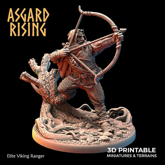 3D Printed Asgard Rising Elite Viking Ranger 28 32mm Wargaming DnD - 3D Printing Boss 