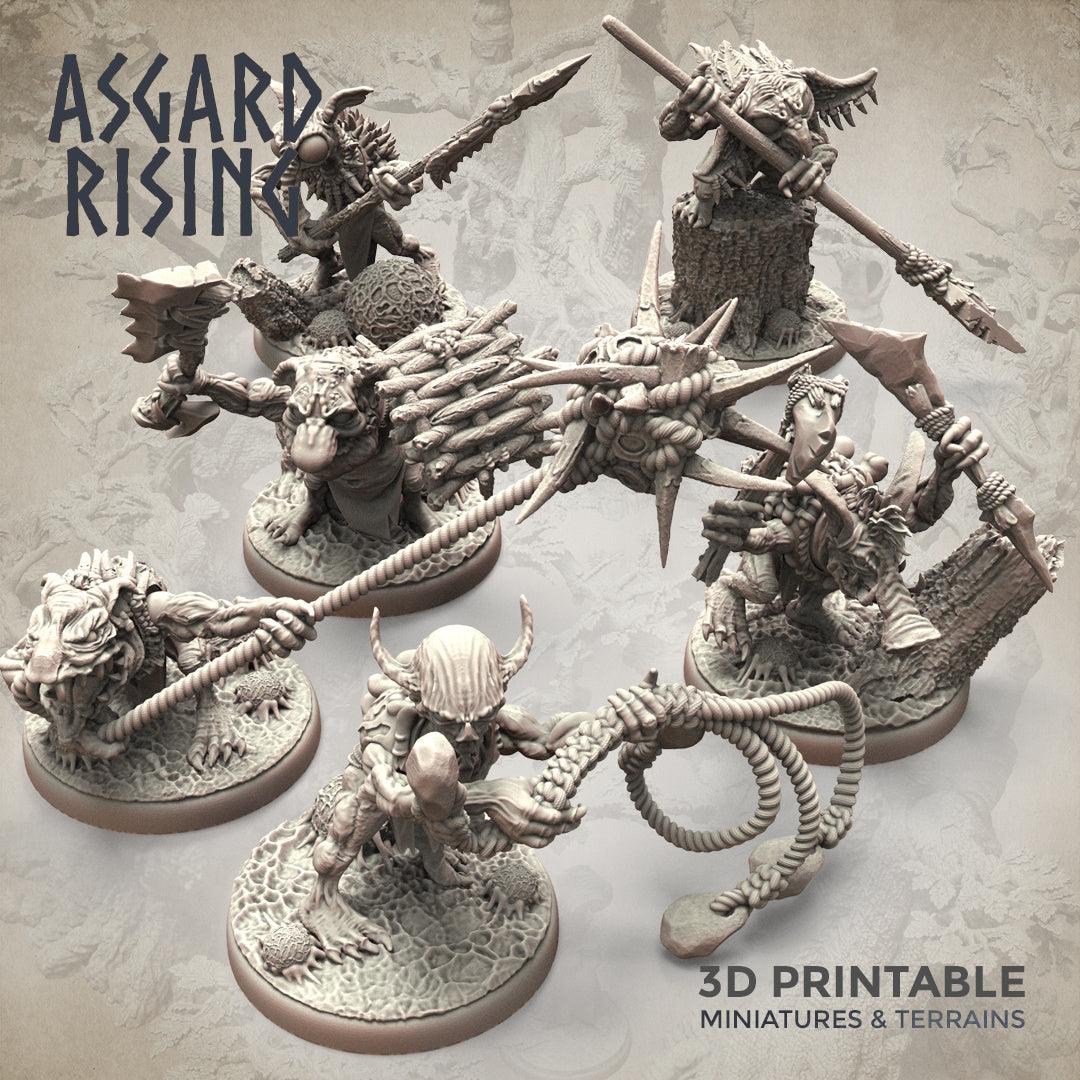3D Printed Asgard Rising Forest Goblins Melee Set 28mm - 32mm Ragnarok D&D - 3D Printing Boss 