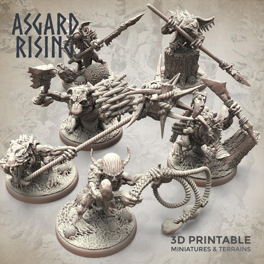 3D Printed Asgard Rising Forest Goblins Melee Set 28mm - 32mm Ragnarok D&D - 3D Printing Boss 