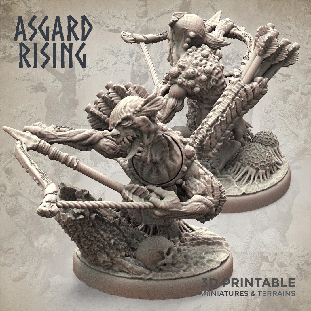 3D Printed Asgard Rising Forest Goblins Ranged Set 28mm - 32mm Ragnarok D&D - 3D Printing Boss 