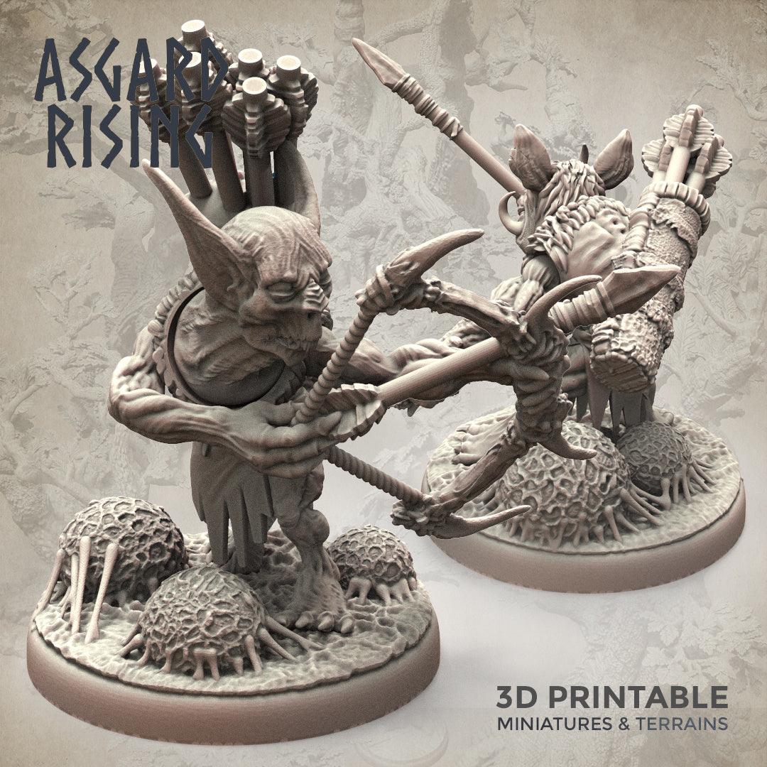 3D Printed Asgard Rising Forest Goblins Ranged Set 28mm - 32mm Ragnarok D&D - 3D Printing Boss 
