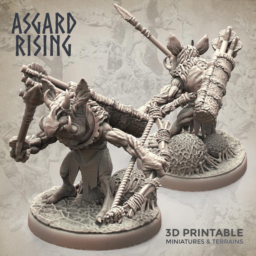 3D Printed Asgard Rising Forest Goblins Ranged Set 28mm - 32mm Ragnarok D&D - 3D Printing Boss 
