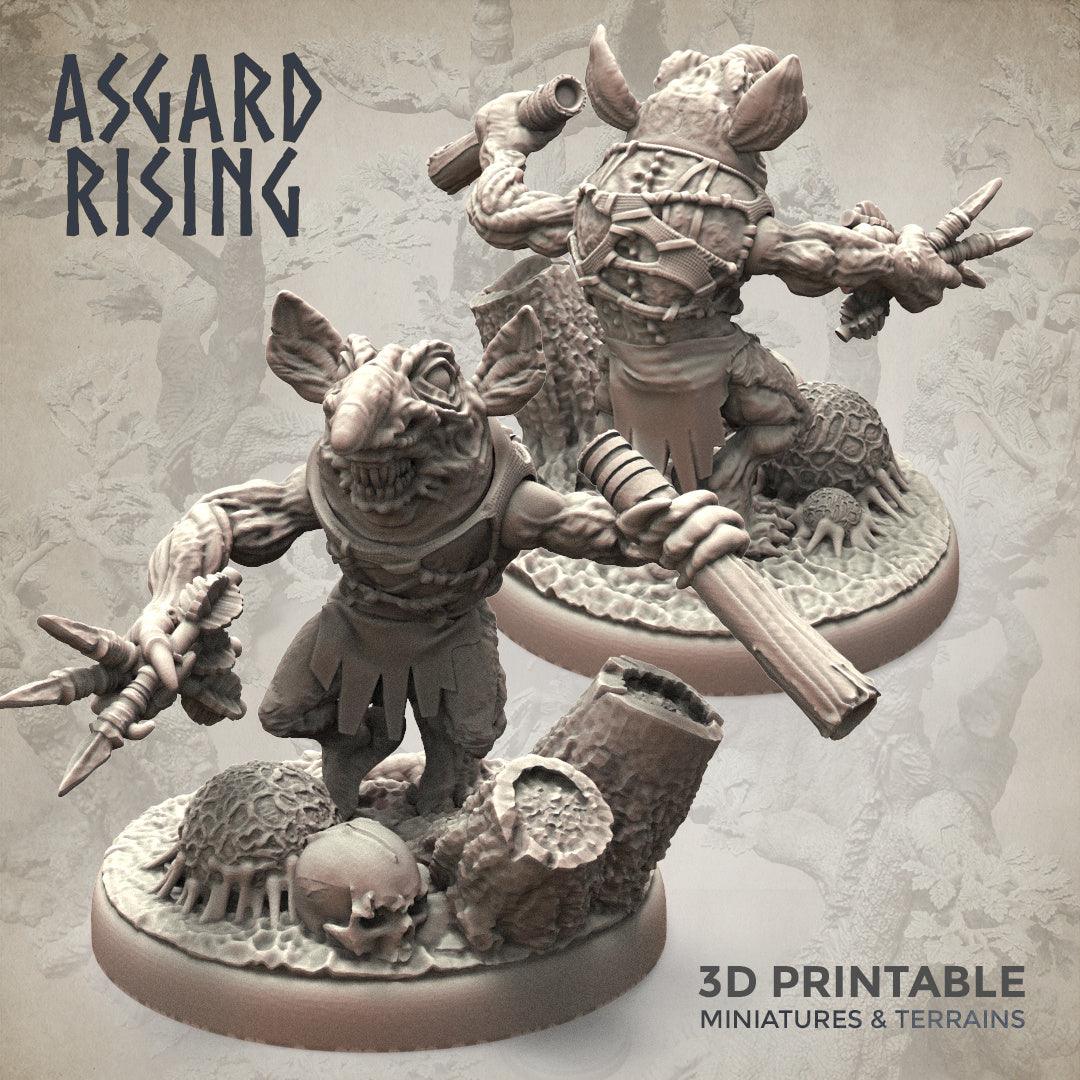 3D Printed Asgard Rising Forest Goblins Ranged Set 28mm - 32mm Ragnarok D&D - 3D Printing Boss 