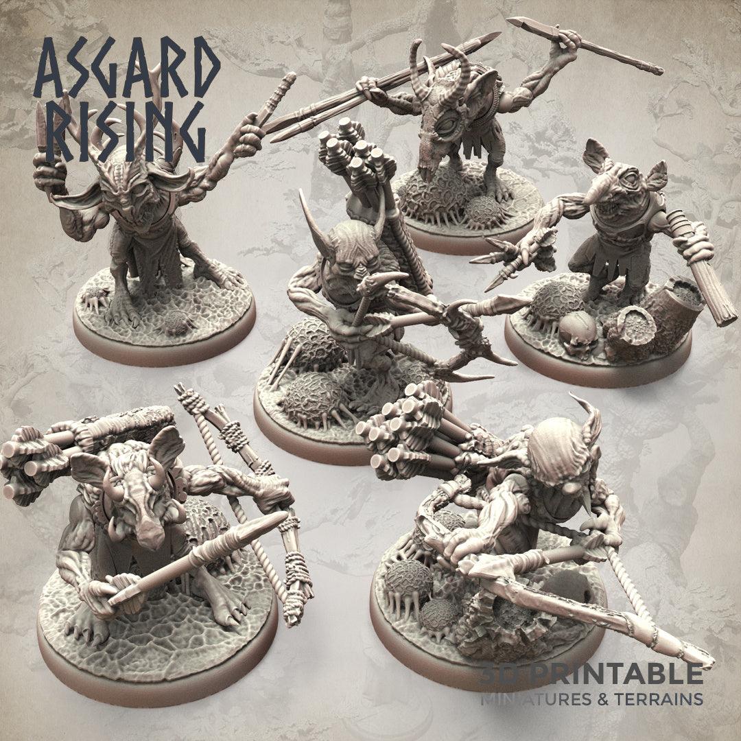 3D Printed Asgard Rising Forest Goblins Ranged Set 28mm - 32mm Ragnarok D&D - 3D Printing Boss 