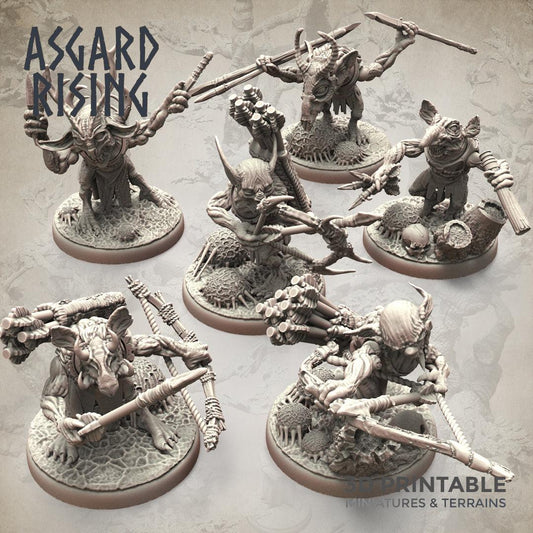 3D Printed Asgard Rising Forest Goblins Ranged Set 28mm - 32mm Ragnarok D&D - 3D Printing Boss 
