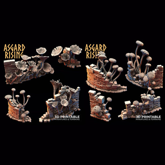 3D Printed Asgard Rising Fungi Ruins 28 32 mm Wargaming DnD - 3D Printing Boss 