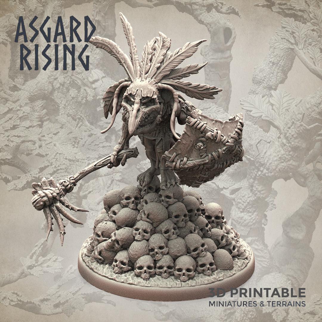 3D Printed Asgard Rising Goblin Chieftain 28mm-32mm Ragnarok D&D - 3D Printing Boss 