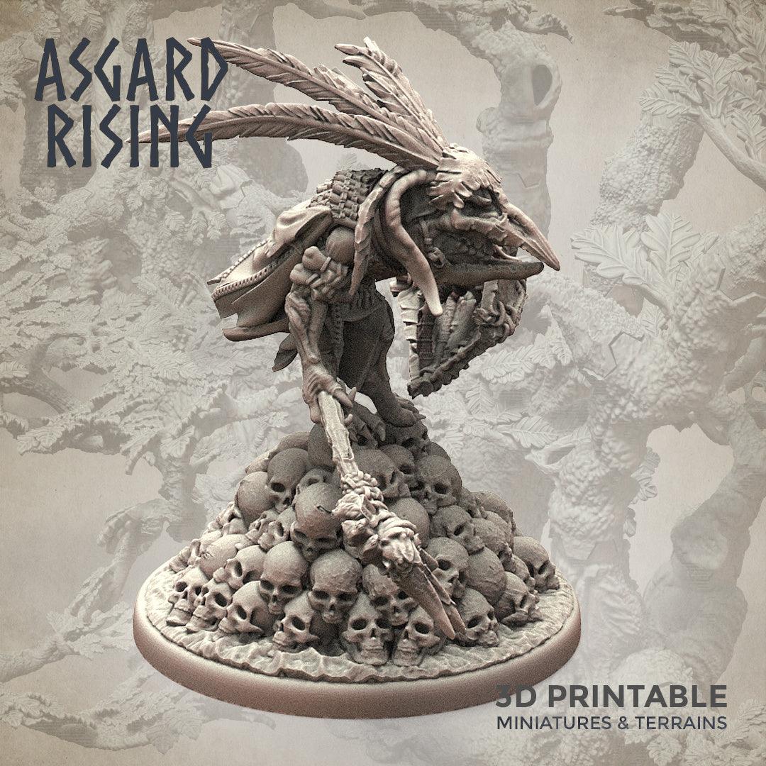 3D Printed Asgard Rising Goblin Chieftain 28mm-32mm Ragnarok D&D - 3D Printing Boss 
