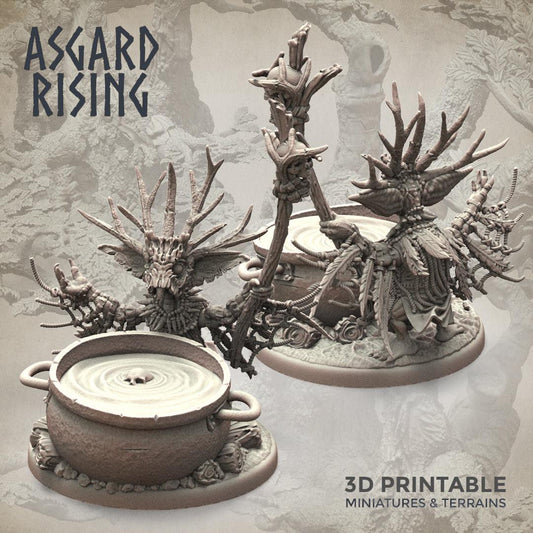 3D Printed Asgard Rising Goblin Shaman 28mm-32mm Ragnarok D&D - 3D Printing Boss 