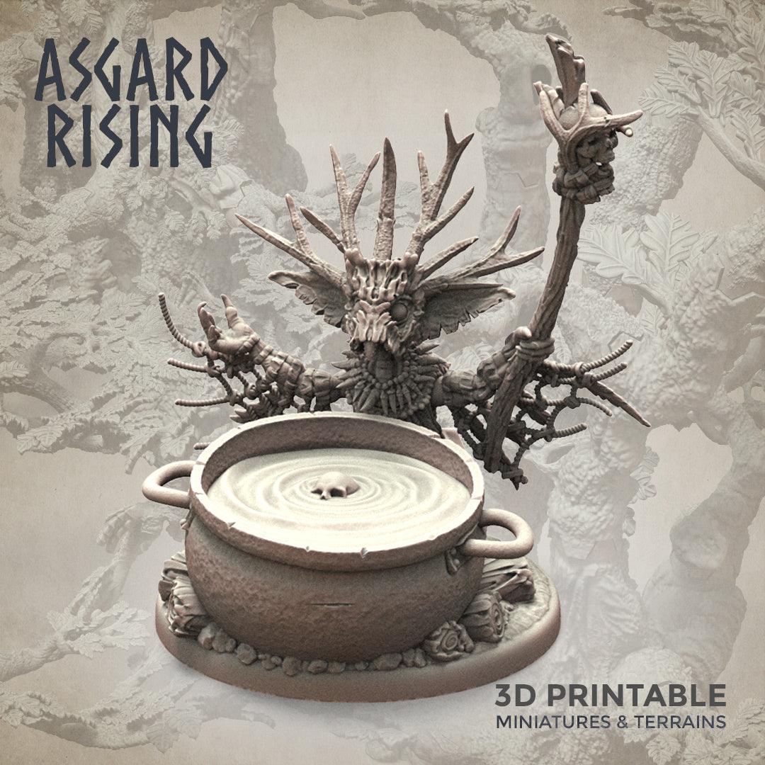 3D Printed Asgard Rising Goblin Shaman 28mm-32mm Ragnarok D&D - 3D Printing Boss 