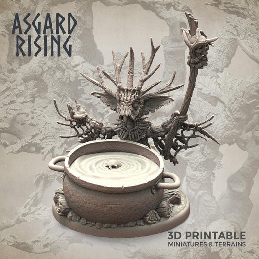 3D Printed Asgard Rising Goblin Shaman 28mm-32mm Ragnarok D&D - 3D Printing Boss 