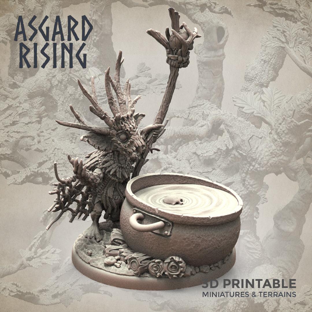 3D Printed Asgard Rising Goblin Shaman 28mm-32mm Ragnarok D&D - 3D Printing Boss 