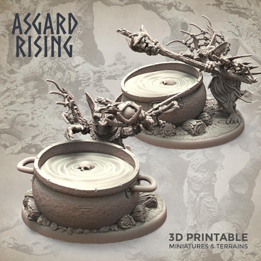 3D Printed Asgard Rising Goblin Shaman 28mm-32mm Ragnarok D&D - 3D Printing Boss 
