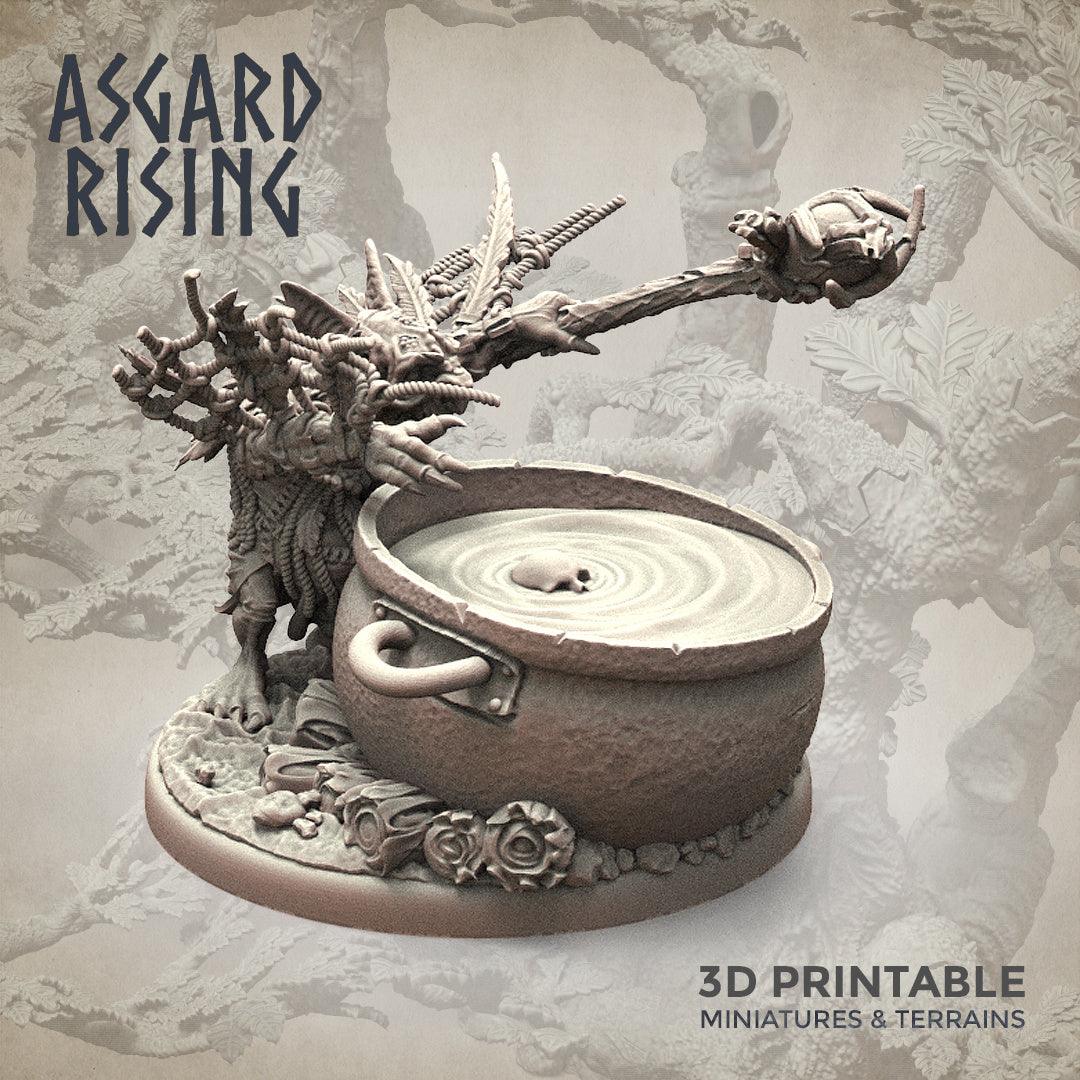 3D Printed Asgard Rising Goblin Shaman 28mm-32mm Ragnarok D&D - 3D Printing Boss 
