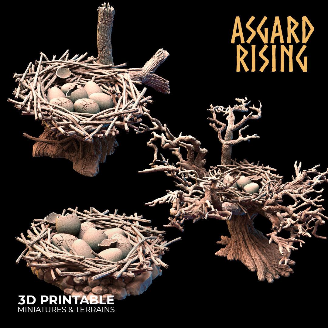 3D Printed Asgard Rising Griffin Nest Set - 32mm D&D - 3D Printing Boss 