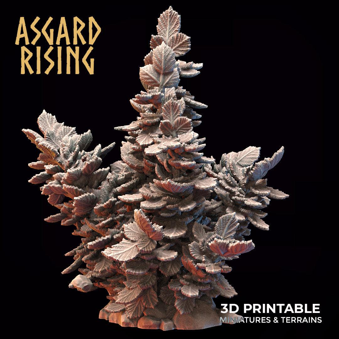 3D Printed Asgard Rising Hazel Bush Set 28 - 32mm Ragnarok D&D - 3D Printing Boss 