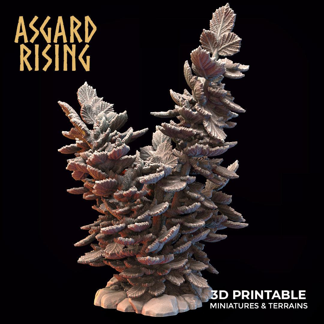 3D Printed Asgard Rising Hazel Bush Set 28 - 32mm Ragnarok D&D - 3D Printing Boss 