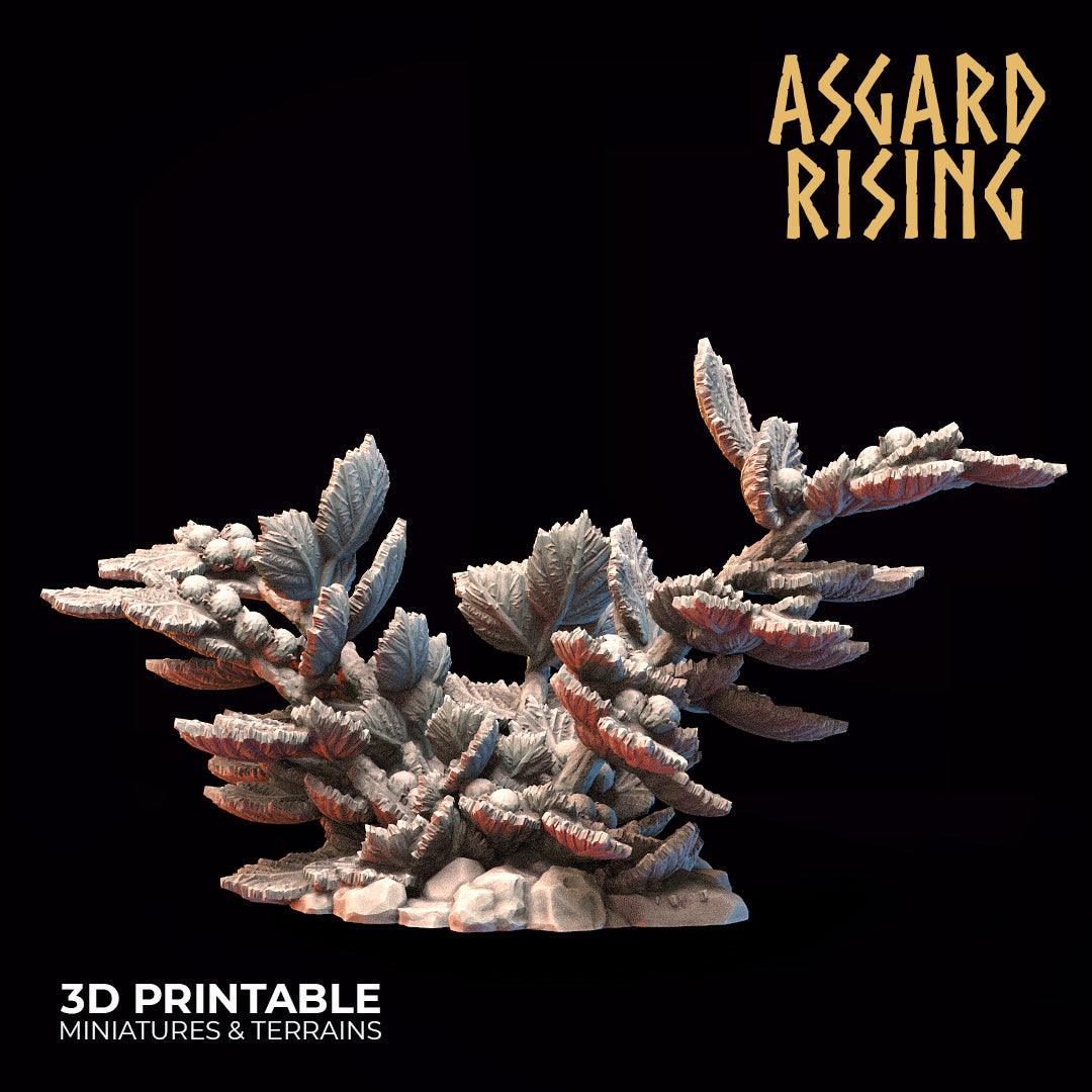 3D Printed Asgard Rising Hazel Bush Set 28 - 32mm Ragnarok D&D - 3D Printing Boss 