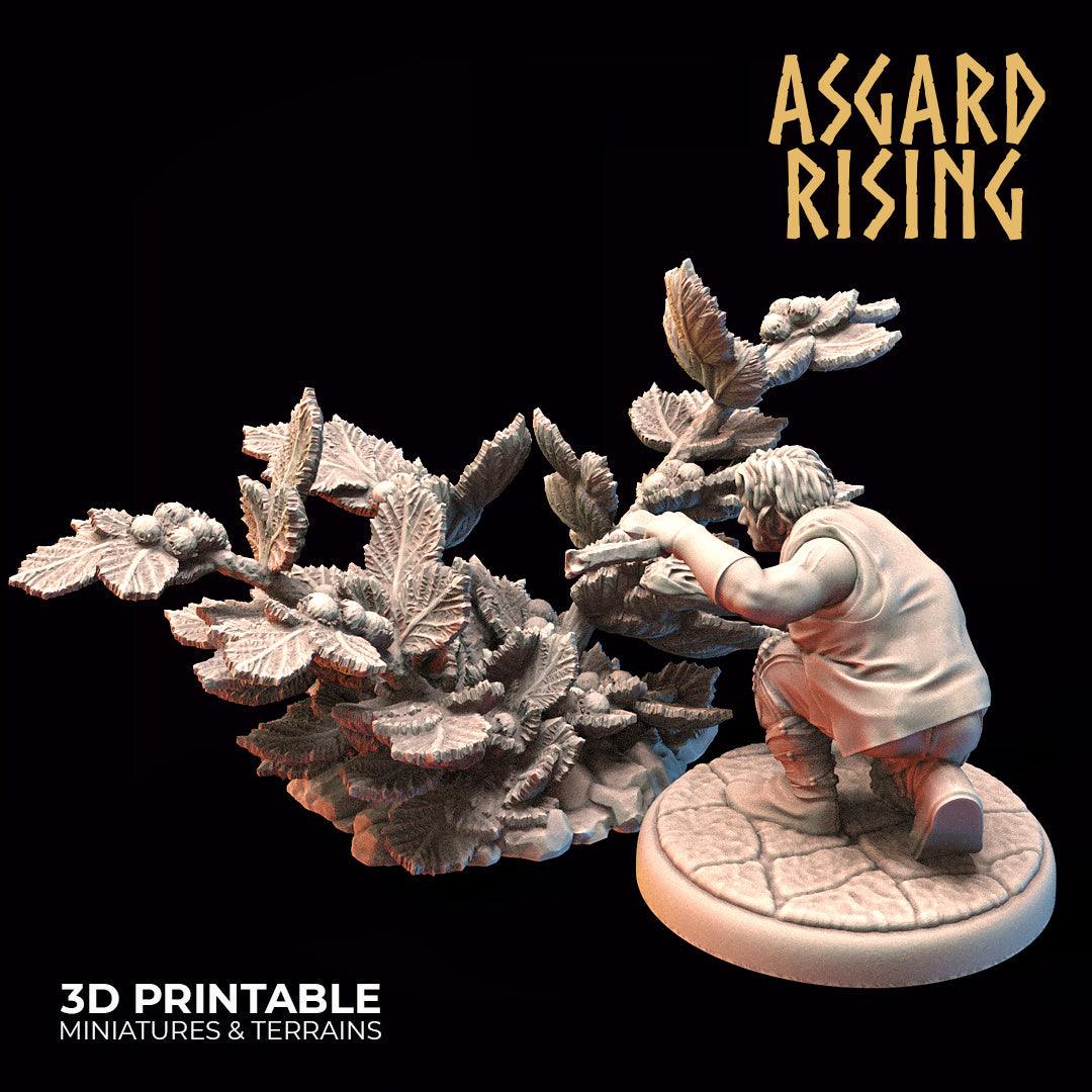 3D Printed Asgard Rising Hazel Bush Set 28 - 32mm Ragnarok D&D - 3D Printing Boss 