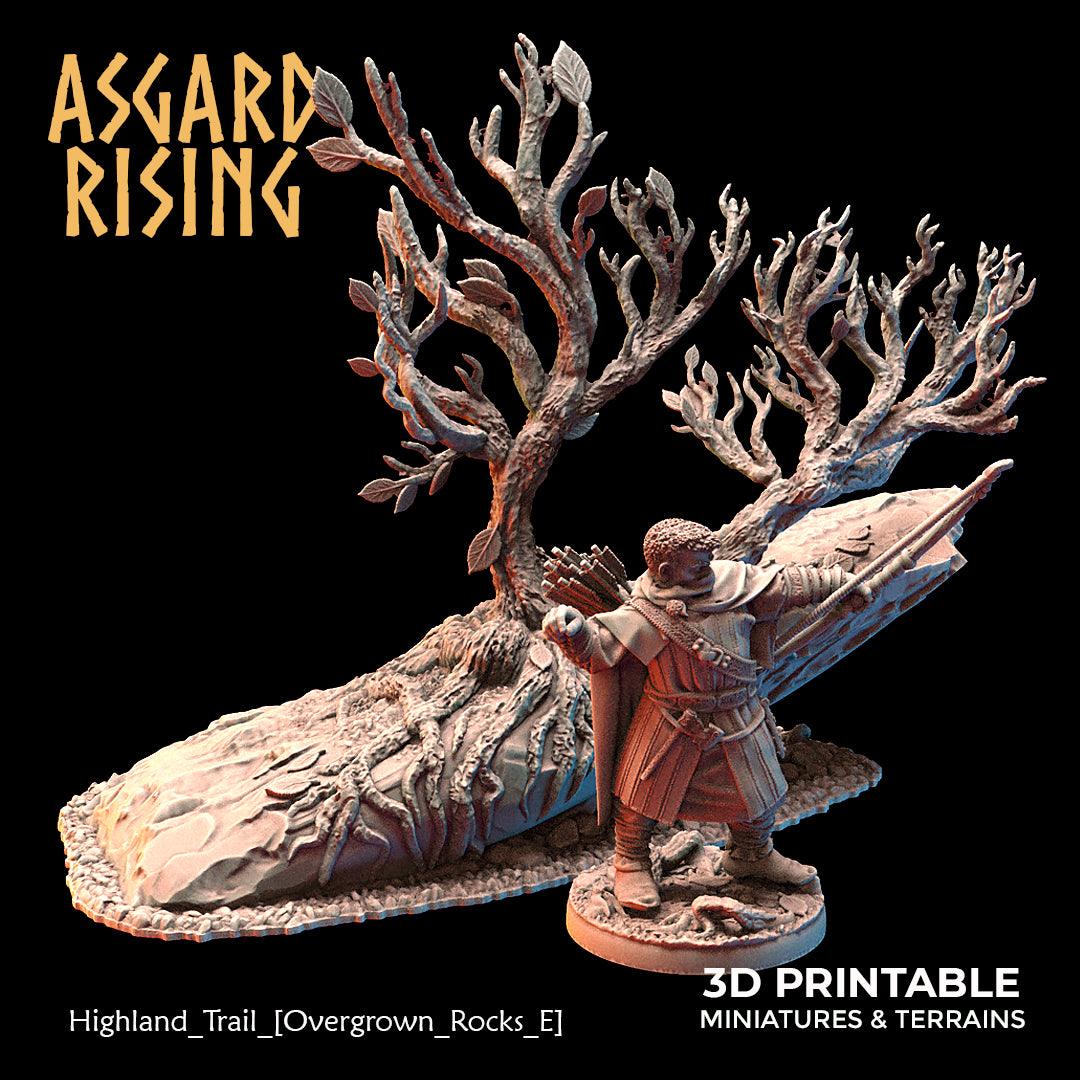 3D Printed Asgard Rising Highland Trail Terrain Set 28 32 mm Wargaming DnD - 3D Printing Boss 
