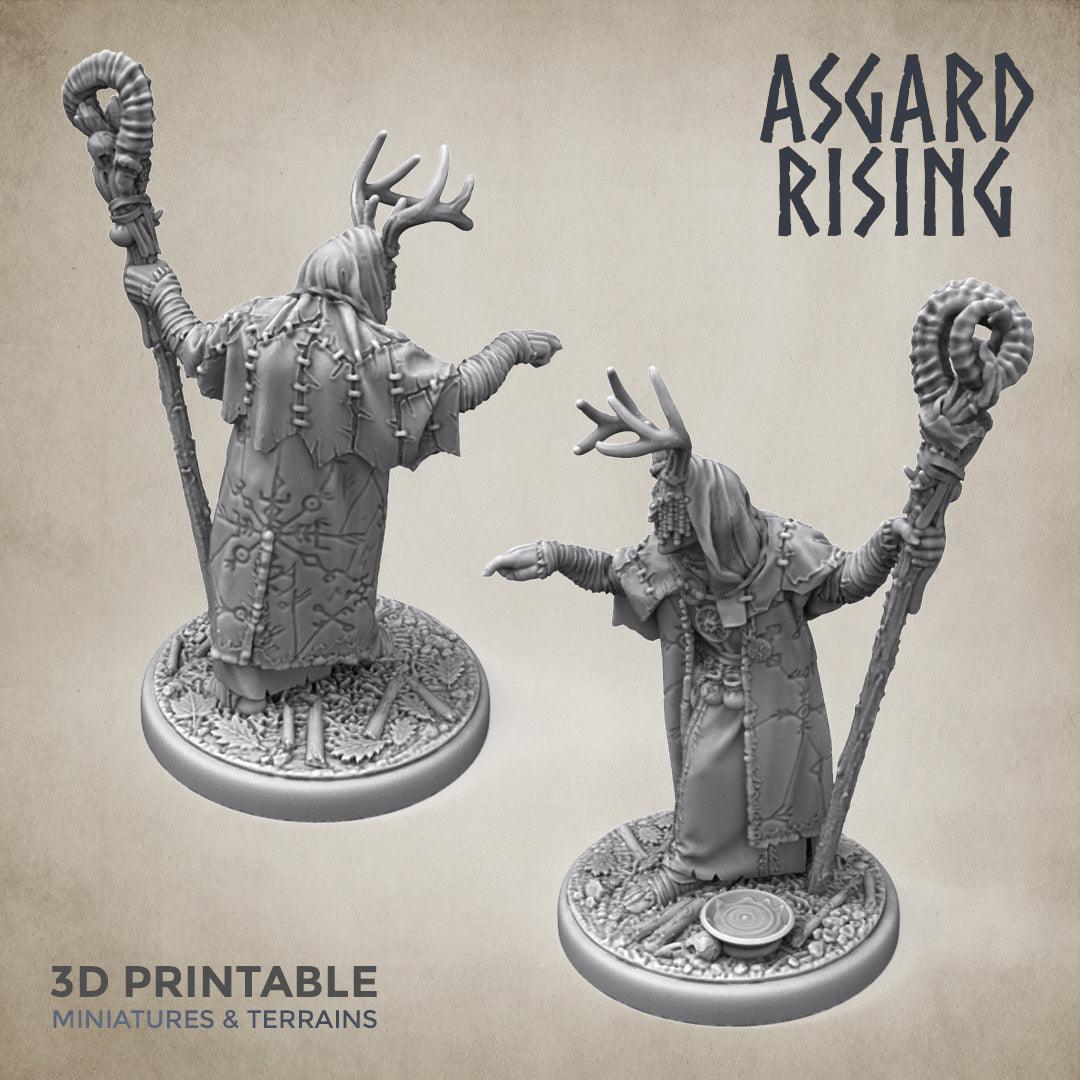 3D Printed Asgard Rising Hofgothi Shaman Seer Wizard | 32mm D&D - 3D Printing Boss 