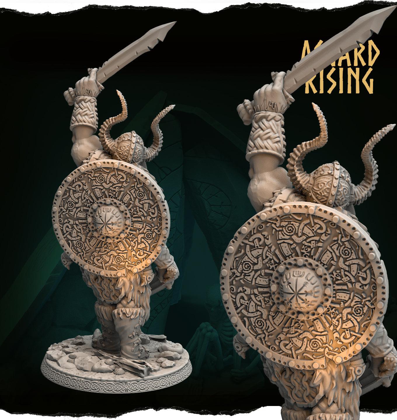 3D Printed Asgard Rising Jarl Rurik Alternative Chieftains 28 32 54 mm - 3D Printing Boss 