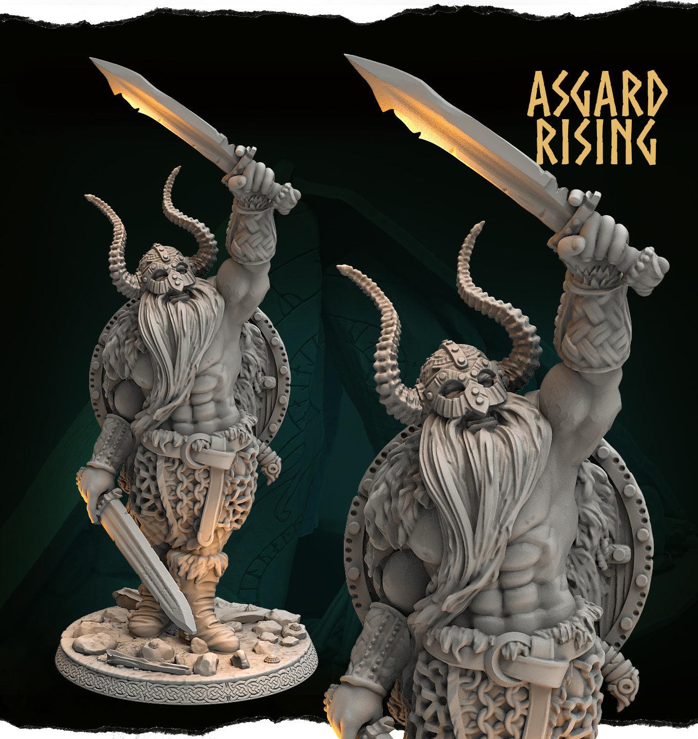3D Printed Asgard Rising Jarl Rurik Alternative Chieftains 28 32 54 mm - 3D Printing Boss 