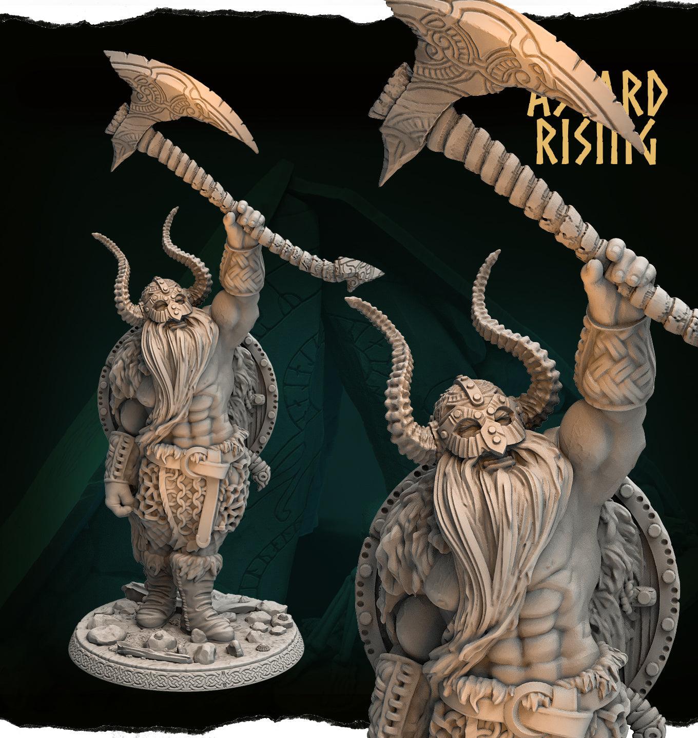 3D Printed Asgard Rising Jarl Rurik Chieftains 28 32 54 mm - 3D Printing Boss 