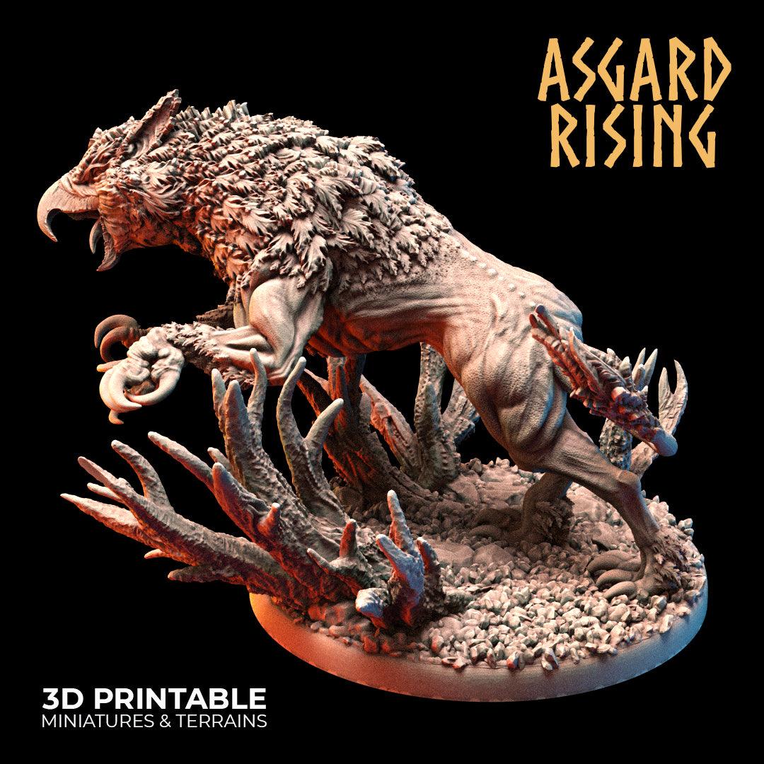 3D Printed Asgard Rising Keythong Wingless Griffin Set - 32mm D&D - 3D Printing Boss 